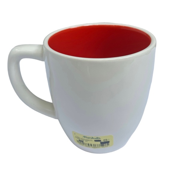 Rae Dunn LOVE Mug Coffee Tea White with Red Letters and Interior Dimples 2017 OG - Picture 6 of 12